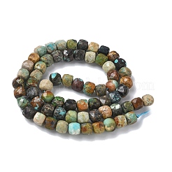 Natural African Turquoise(Jasper) Beads Strands&nbsp;G-L651-D02-6x6mm