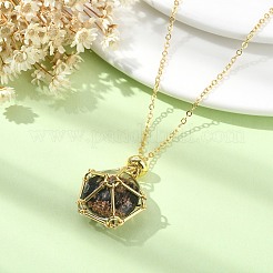 Stainless Steel Macrame Pouch Empty Stone Holder for Pendant Necklaces Making&nbsp;NJEW-TA00121-01