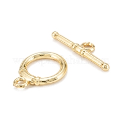 Brass Toggle Clasps&nbsp;KK-C216-15G