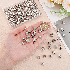 120Pcs 12 Styles Tibetan Style Alloy European Beads&nbsp;MPDL-ME0001-03