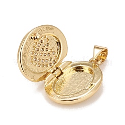 Brass Micro Pave Cubic Zirconia Locket Pendants&nbsp;KK-A161-41G