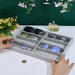 Velvet Jewelry Display Trays for Sunglasses&nbsp;ODIS-WH0086-165A