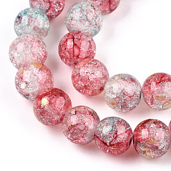 Baking Paint Crackle Glass Bead Strands&nbsp;DGLA-R053-05K-A-1