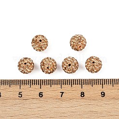 Round Polymer Clay Czech Glass Rhinestone Beads&nbsp;RB-D289-8mm-362