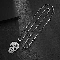 Non-Tarnish 201 Stainless Steel Pendant Necklaces for Man&nbsp;NJEW-Q336-04A-P