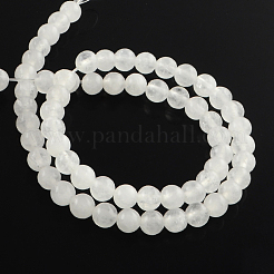 Dyed Natural White Jade Round Bead Strands&nbsp;G-Q937-21