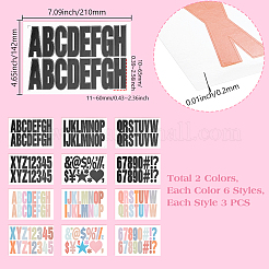 6 Sets 2 Colors Paper Self-Adhesive Stickers&nbsp;DIY-GA0009-63