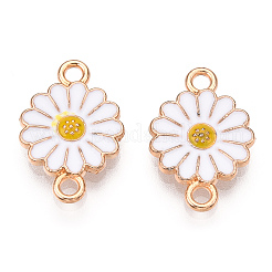 Zinc Alloy Enamel Sunflower Connector Charms&nbsp;ENAM-E011-01KCG-09