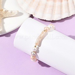 Natural Cultured Freshwater Pearl Beads Stretch Bracelets for Women&nbsp;BJEW-JB14192