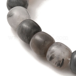 Natural Cloudy Quartz & Shell Stretch Bracelets&nbsp;BJEW-C051-03
