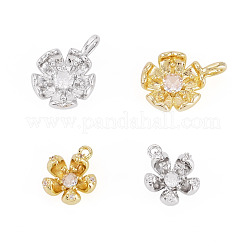 4Pcs 4 Styles Brass Pendants&nbsp;KK-TA0009-06