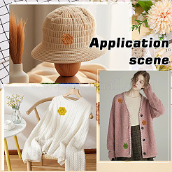 24Pcs 6 Colors Handmade Cotton Knitting Ornament Accessories&nbsp;AJEW-MA0001-16