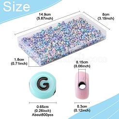 100G Flat Round Craft Style Opaque Acrylic Beads&nbsp;SACR-FS0001-34