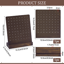 Detachable Wood Earring Display Stands&nbsp;EDIS-WH0011-07