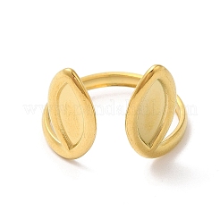 Ion Plating(IP) 304 Stainless Steel Cuff Finger Rings&nbsp;RJEW-L107-004G