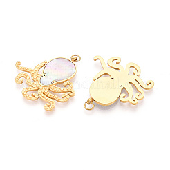 304 Stainless Steel Pave Natural Shell Pendants&nbsp;STAS-N115-23A-G