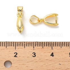 Rack Plating Brass Snap on Bails&nbsp;KK-R211-05G