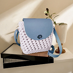 Handmade PU Leather Crochet Shoulder Bag Accessories Kits&nbsp;DIY-CL0002-52C