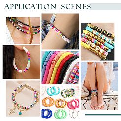 Flat Round Handmade Polymer Clay Beads&nbsp;CLAY-PH0001-42