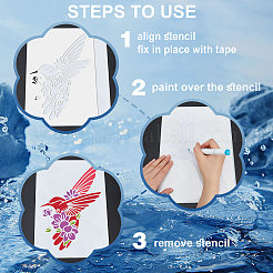 1 Set PET Hollow Out Drawing Painting Stencils&nbsp;DIY-MA0003-60