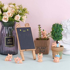 6Pcs Cute Resin Bear Figurines&nbsp;JX316A