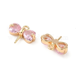 Brass Micro Pave Cubic Zirconia Peg Bails&nbsp;KK-L250-07G