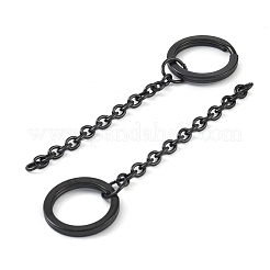 Ion Plating(IP) 304 Stainless Steel Split Key Ring Clasps&nbsp;STAS-L226-009A-B