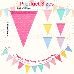 Imitated Burlap Bunting Triangle Flag Banner&nbsp;FIND-WH20019-120