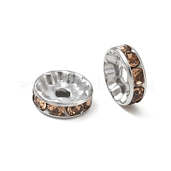 304 Stainless Steel Rhinestone Spacer Beads&nbsp;RB-CBA18B7-01P-09
