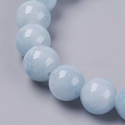Natural Yellow Jade Beaded Stretch Bracelet&nbsp;BJEW-P209-30-6mm