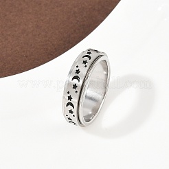 304 Stainless Steel Enamel Rotating Finger Rings&nbsp;RJEW-A074-03P
