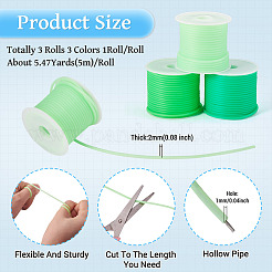 15M 3 Colors Hollow Pipe PVC Tubular Synthetic Rubber Cord&nbsp;RCOR-TA0001-22A