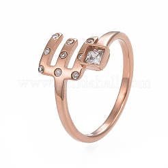 (Jewelry Parties Factory Sale)304 Stainless Steel Finger Rings&nbsp;RJEW-I063-01RG