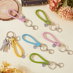 16Pcs 4 Colors PU Leather Keychain&nbsp;KEYC-SC0001-36