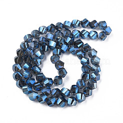 Electroplate Transparent Glass Beads Strands&nbsp;EGLA-N002-39-F04