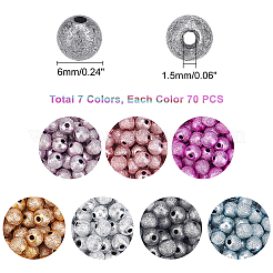 490Pcs 7 Style Spray Painted Acrylic Beads&nbsp;ACRP-PH0001-09