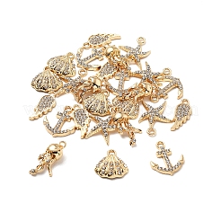 25Pcs 5 Style Alloy Crystal Rhinestone Pendants&nbsp;FIND-FS0004-14