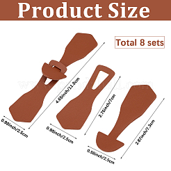 8Pcs 1-Hole PU Leather Buttons&nbsp;FIND-GF0008-82B