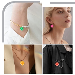 14Pcs 7 Colors Acrylic Pendants&nbsp;TACR-SC0001-12
