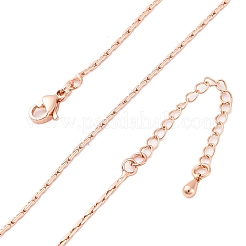Brass Boston Link Chains Necklaces for Women&nbsp;NJEW-D302-59RG