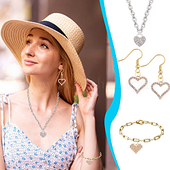 48Pcs 12 Styles Alloy Rhinestone Pendants&nbsp;FIND-GA0007-12