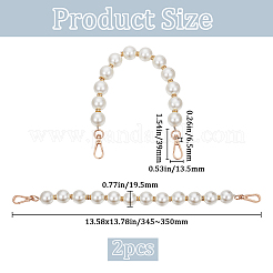 Plastic Imitation Pearl Beads Bag Chain Straps&nbsp;FIND-WH20009-37G