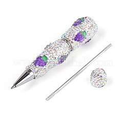 Resin & Polymer Clay Pave Rhinestone Ball-Point Pen&nbsp;AJEW-T013-04B