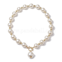 Imitation White Pearl Acrylic Beaded Necklaces&nbsp;NJEW-JN05122-02