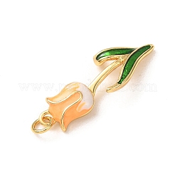 Brass with Enamel Pendants&nbsp;KK-CBA2F11-06G