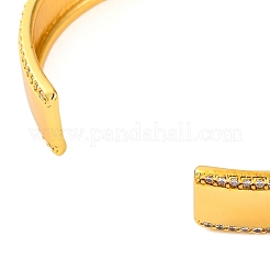 Rack Plating Brass Micro Pave Cubic Zirconia Cuff Bracelets for Women&nbsp;BJEW-M040-20G