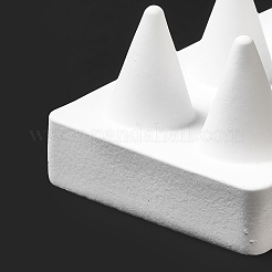 Rectangle Resin Ring Display Stands with 6 Cones Holder&nbsp;ODIS-A012-02