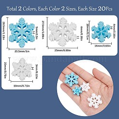 80Pcs 4 Styles Christmas Theme Opaque Resin Cabochons&nbsp;CRES-SC0002-58