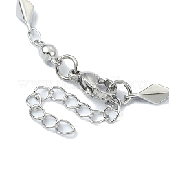 Non-Tarnish 304 Stainless Steel Rhombus Link Chain Bracelets for Women&nbsp;BJEW-D023-01P