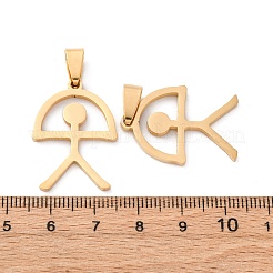 201 Stainless Steel Pendants&nbsp;STAS-V014-01B-G